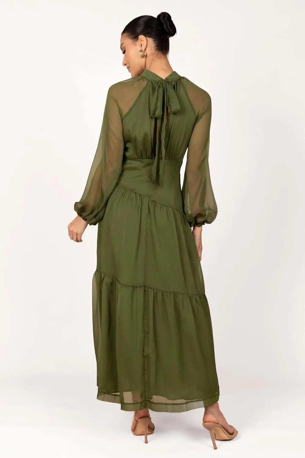 Petal & Pup Women's Julip Sheer Long Sleeve Maxi Dress