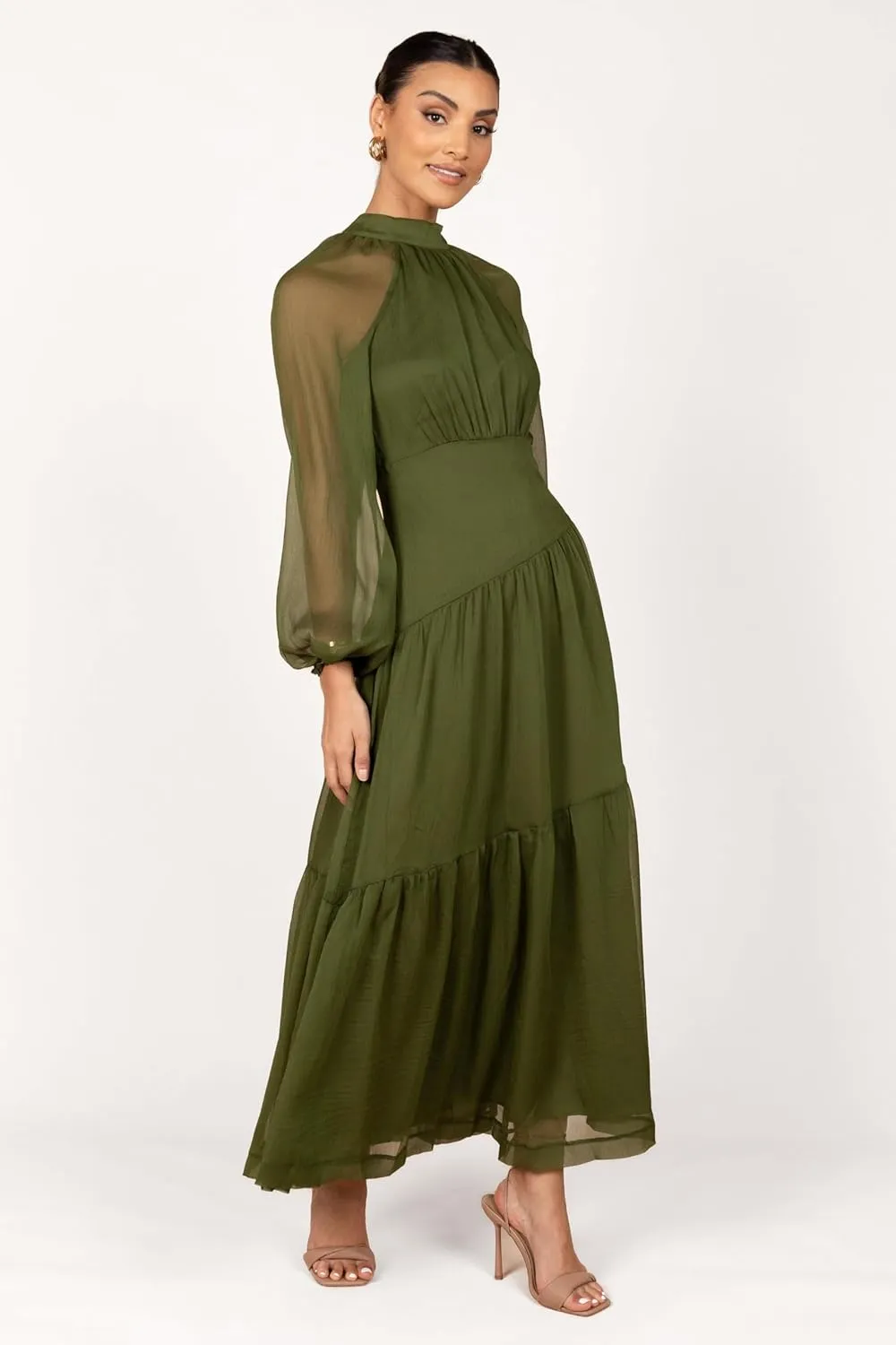 Petal & Pup Women's Julip Sheer Long Sleeve Maxi Dress
