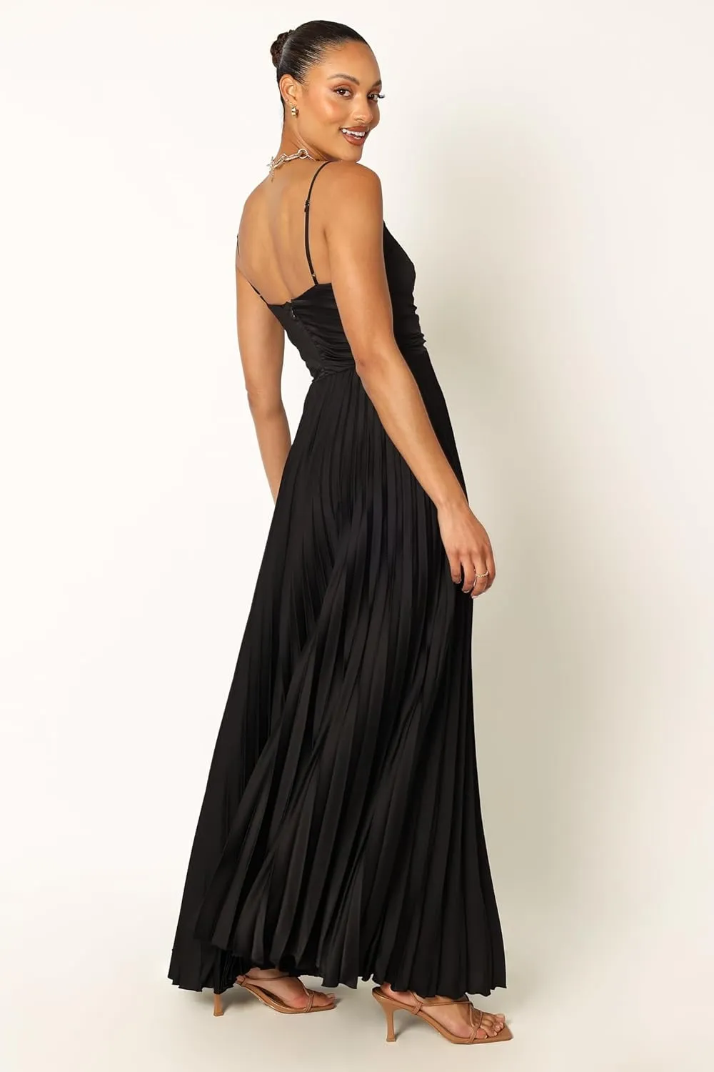 Petal & Pup Women's Naira Pleated Maxi Dress