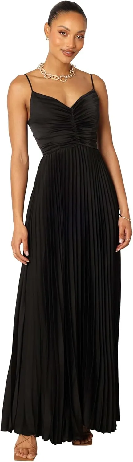 Petal & Pup Women's Naira Pleated Maxi Dress