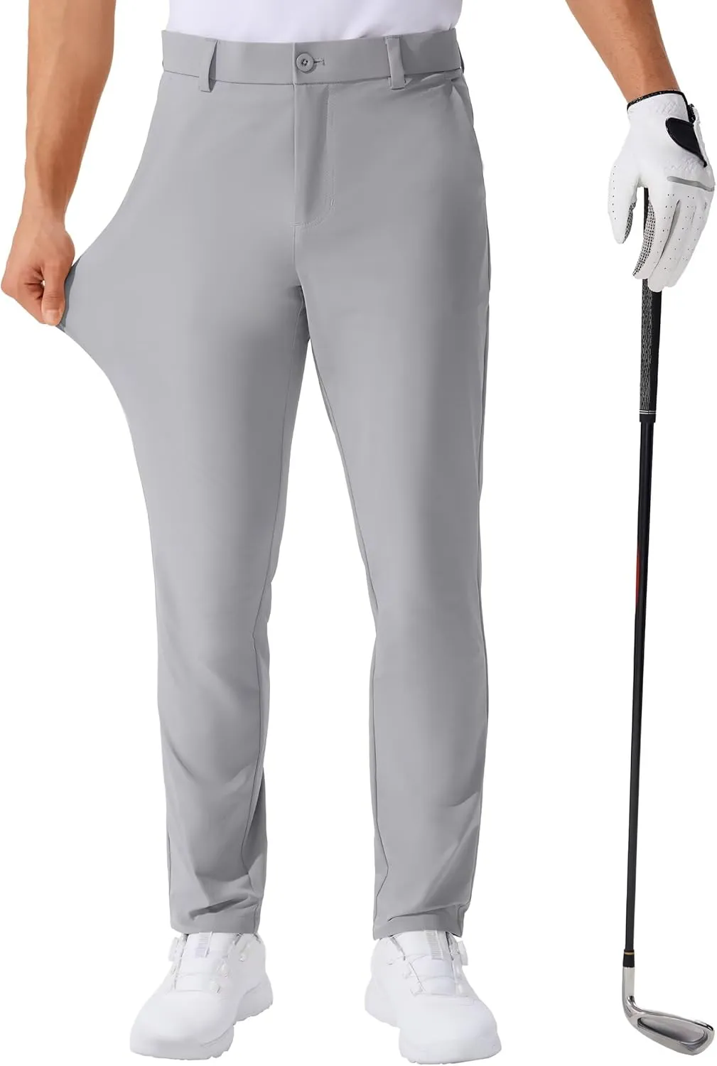 QPNGRP Men's Golf Pants 30"/32"/34" Inseam Lightweight Stretch Work Dress Pants