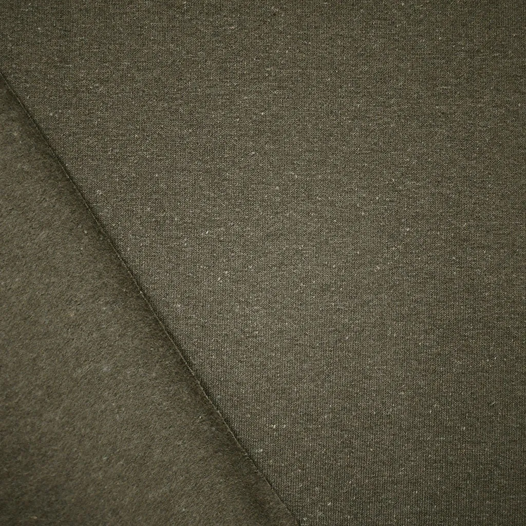 Recycled Cotton Blend Sweatshirt Fleece Olive