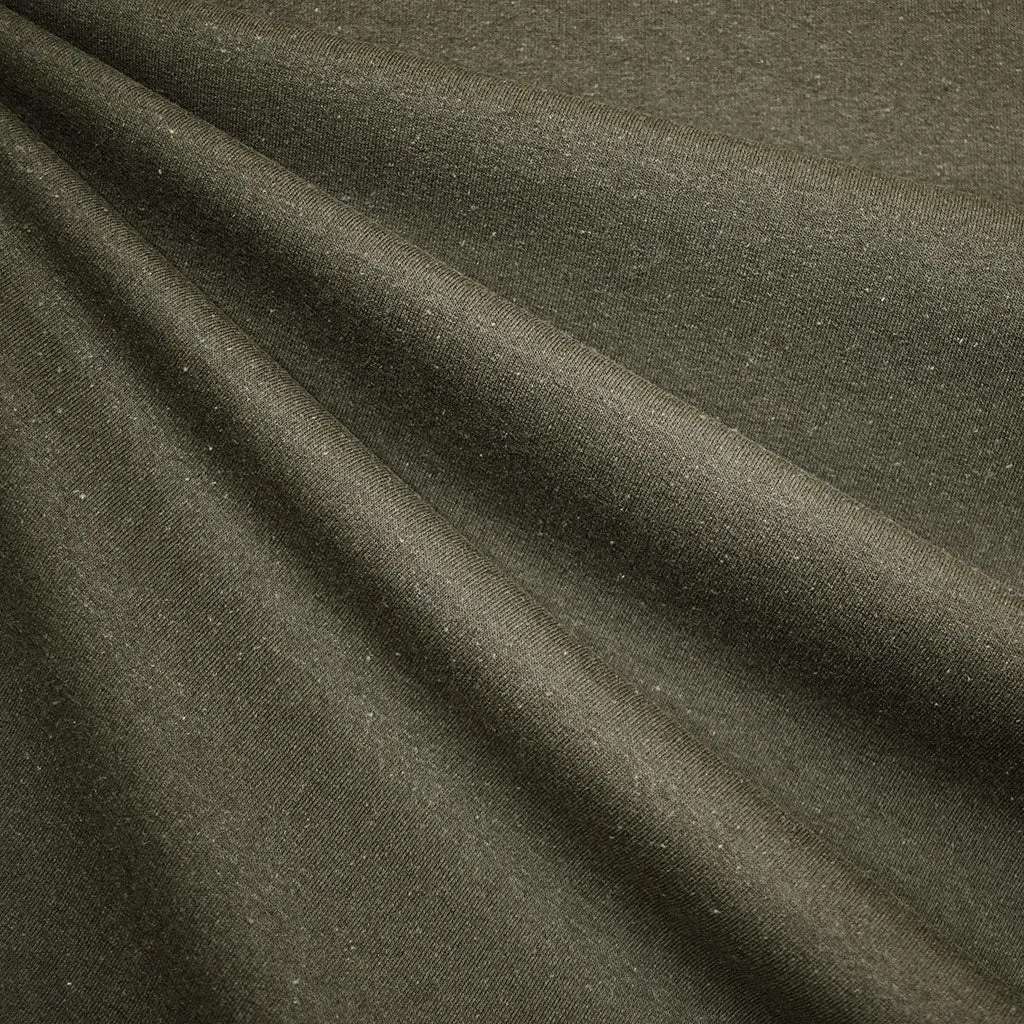 Recycled Cotton Blend Sweatshirt Fleece Olive
