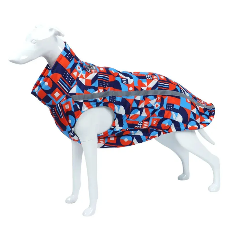 Reflective Dog Vest Winter Pet Clothes Thickened Cotton-Padded Clothes Winter Outdoor Medium Large Dog Reflective Shell Jacket