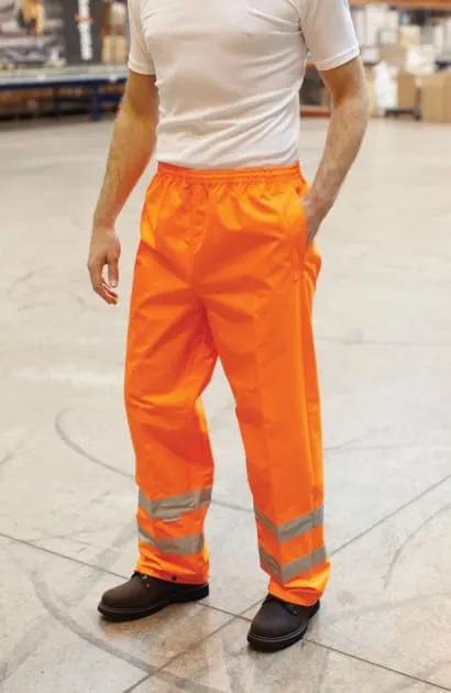 Result Safeguard Hi Vis Class 1 Waterproof Over Trousers-R22X