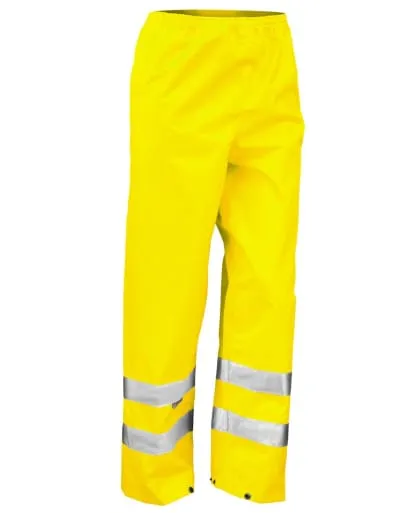 Result Safeguard Hi Vis Class 1 Waterproof Over Trousers-R22X