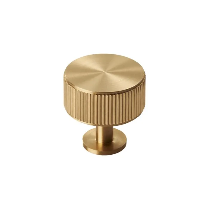 Round Lined Cabinet Knob