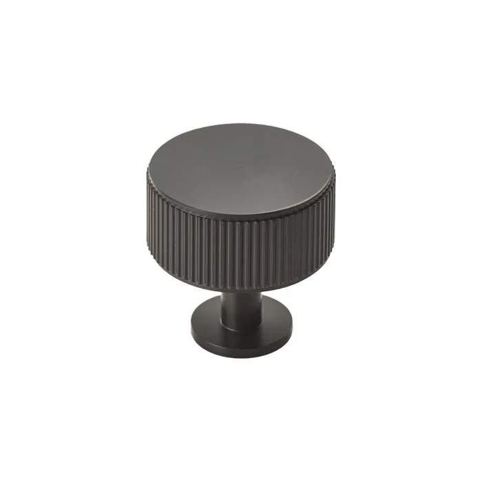 Round Lined Cabinet Knob