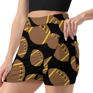 Rugby American Football Women's Skort Athletic Skirt Golf Skorts A-line Skirts with Built-in Shorts Pockets