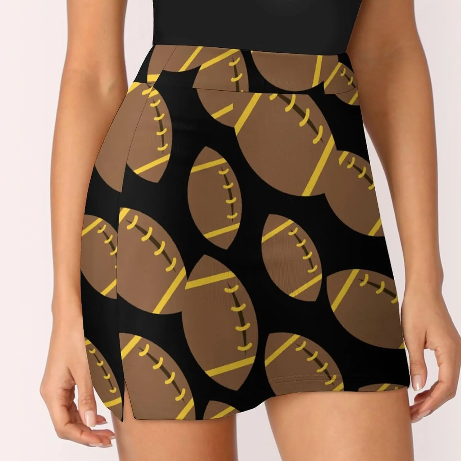 Rugby American Football Women's Skort Athletic Skirt Golf Skorts A-line Skirts with Built-in Shorts Pockets