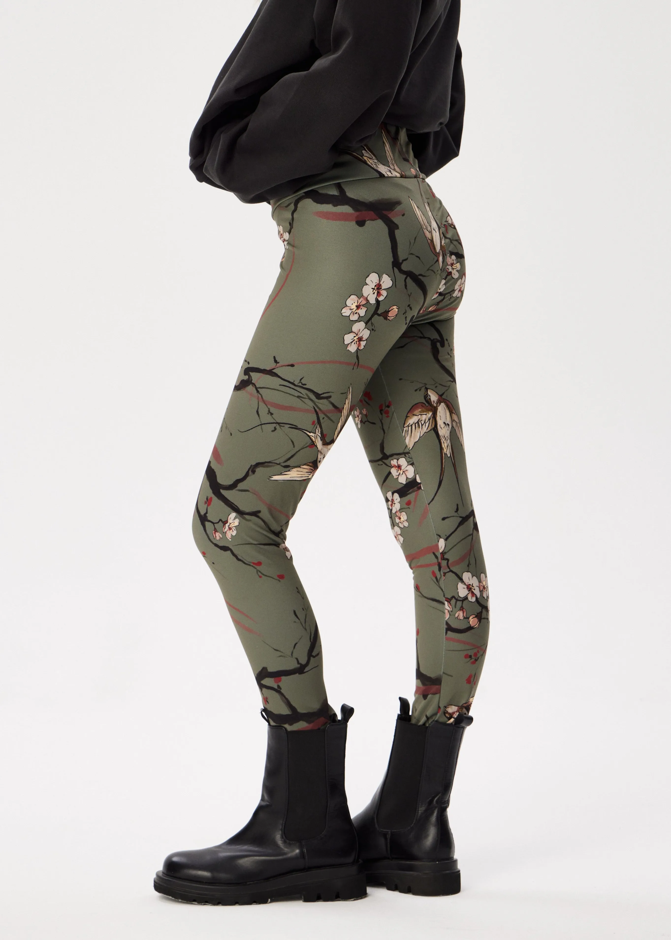 Sakura Tattoo Print Winter Leggings  Cozy, Bold & Stylish
