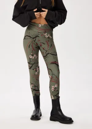 Sakura Tattoo Print Winter Leggings  Cozy, Bold & Stylish