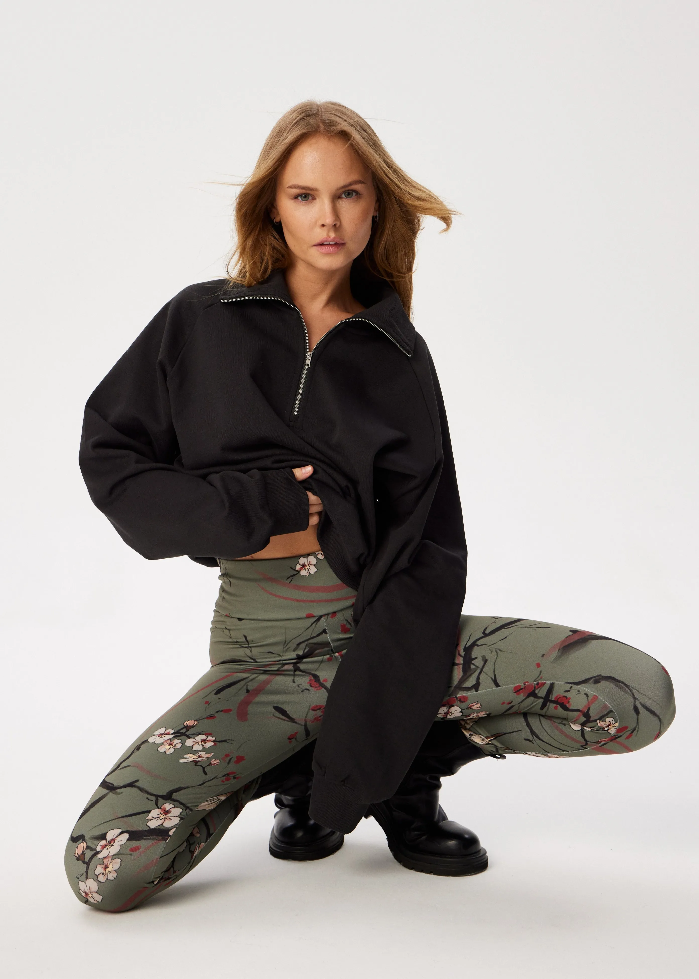 Sakura Tattoo Print Winter Leggings  Cozy, Bold & Stylish
