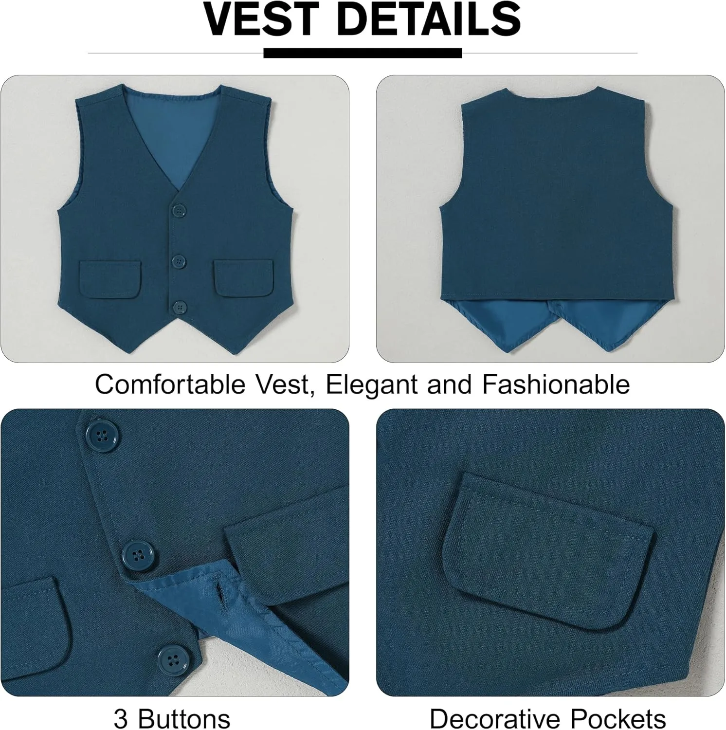 SANMIO Boy Suit Toddler Boys Formal Dress Outfit Shirt Printed Tie Vest Pants Baby Tuxedo Boys Wedding Clothes