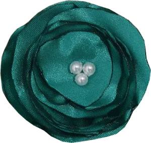 Satin Poppy Flower - Emerald Green