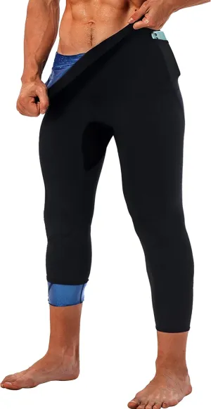 Sauna Sweat Short Pants for Men Hot Thermo Sauna Leggings Compression Hight Waist Pants Workout Body Shaper Sauna Suit