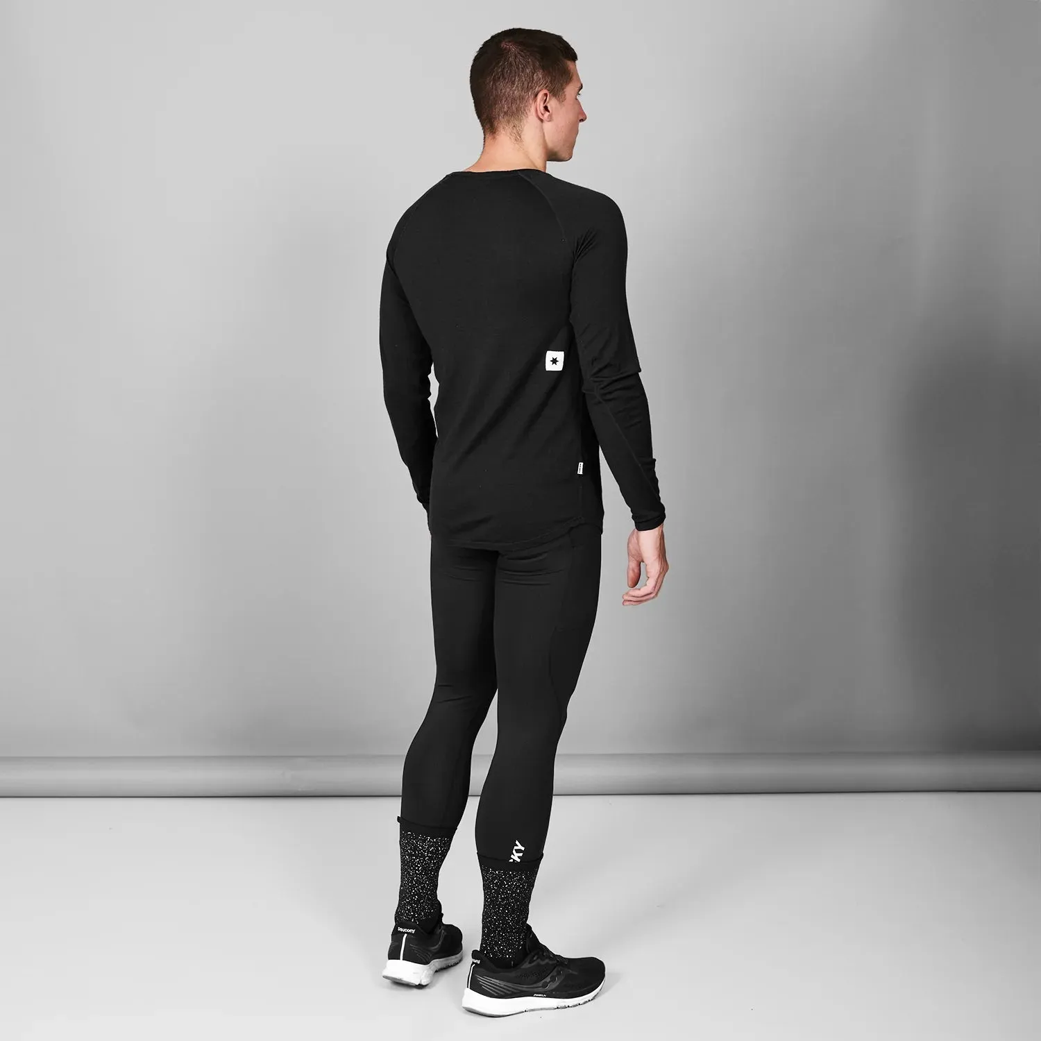 SAYSKY Men's Merino Base 165 Top Black