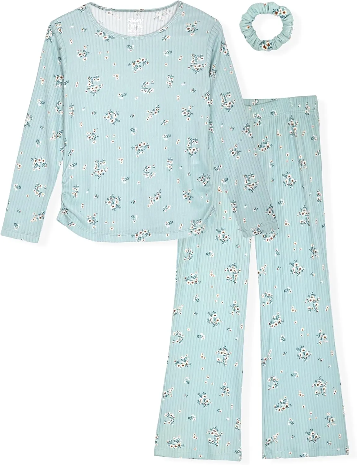 Sleep On It Girls Pajama Set for Kids Hacci Sleep Shirt and Pajama Bottoms for Girls
