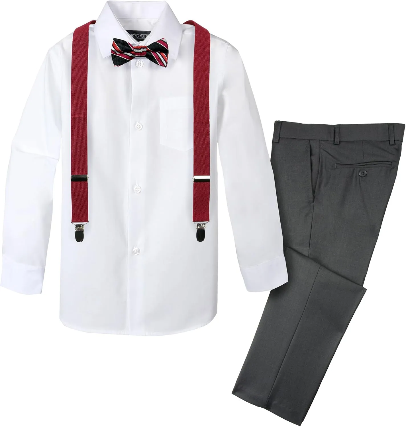 Spring Notion Boys' 4-Piece Patterned Dress up Pants Set