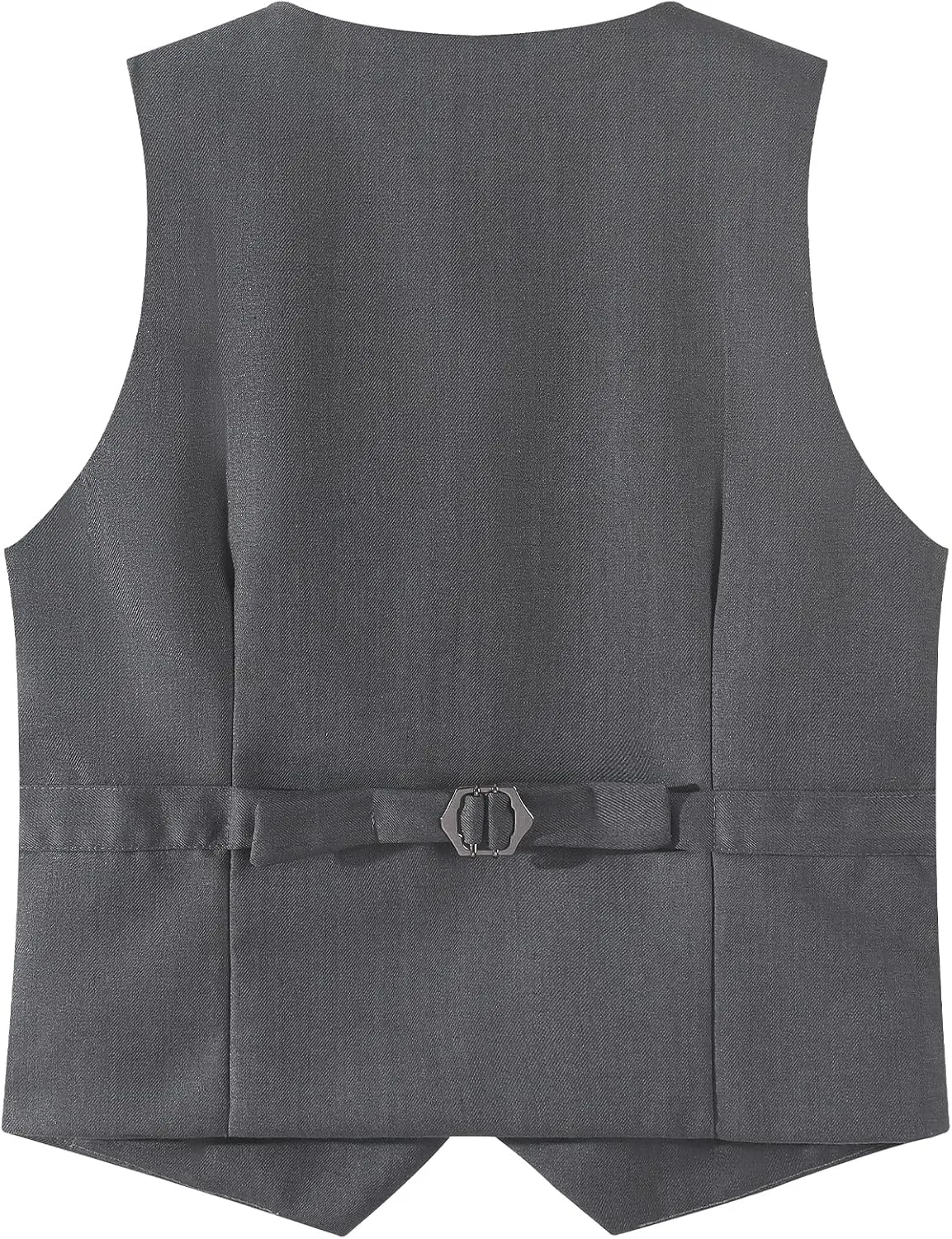 Spring&Gege Boy's Formal Suit Vest Solid Dress Waistcoat Vest with Pockets, Size 4-14 Years