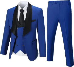 Suits for Men 3 Piece Mens Suit Slim fit Suit Blazer Jacket Vest Pants Set Prom Tuxedo for Men
