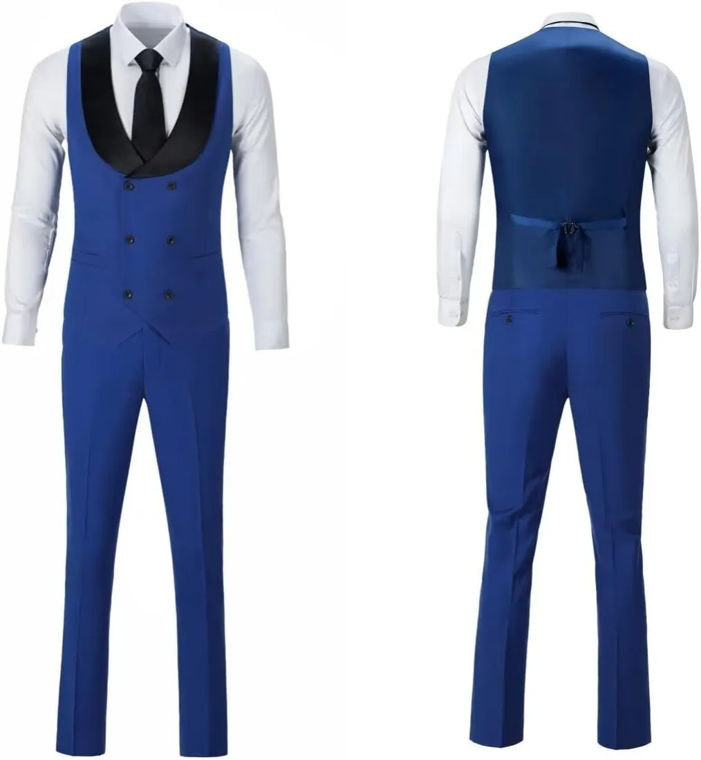 Suits for Men 3 Piece Mens Suit Slim fit Suit Blazer Jacket Vest Pants Set Prom Tuxedo for Men
