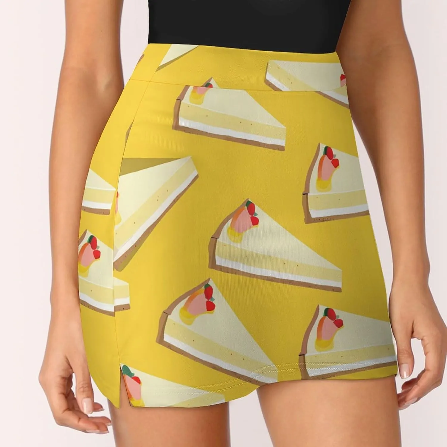 Sweat Cheesecake Lover Women's Skort Athletic Skirt Golf Skorts A-line Skirts with Built-in Shorts Pockets