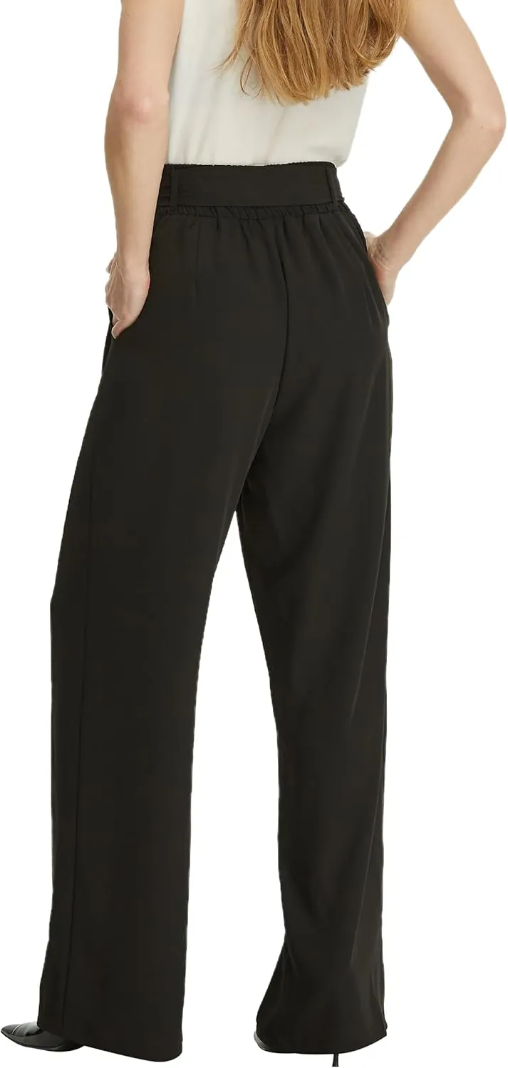 Tall Women's 32"/34" Inseam Wide Leg Dress Pants High Waist Loose Fit Casual Pants