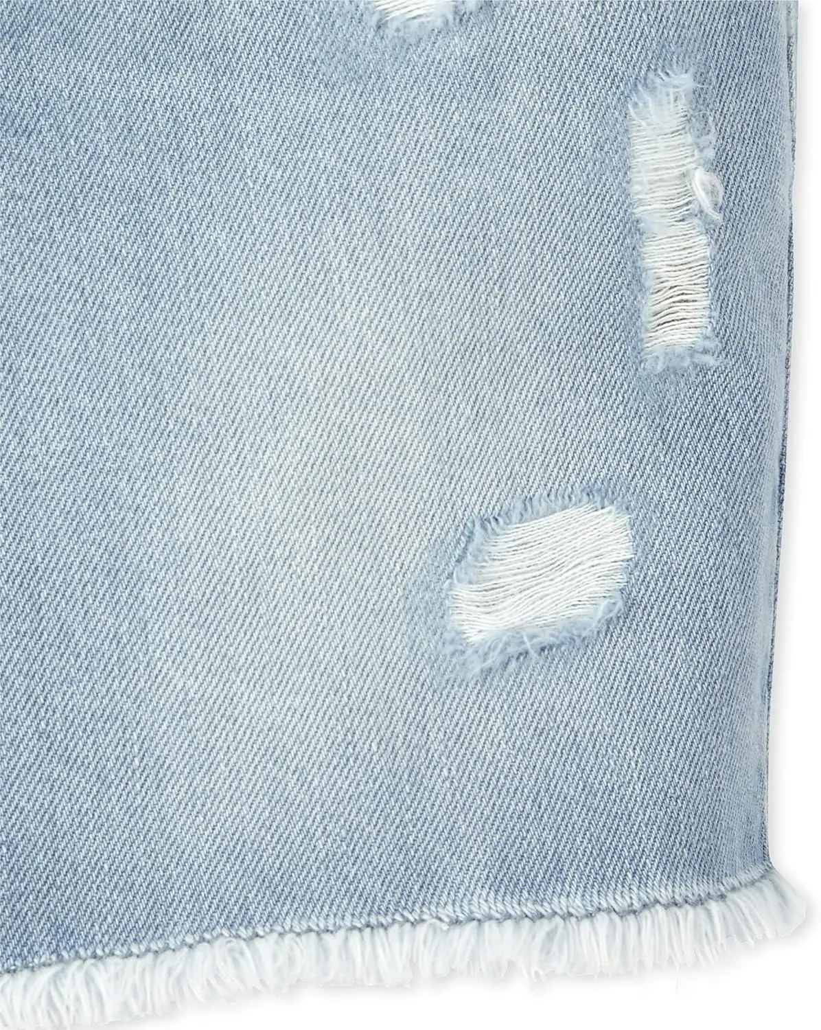 The Children's Place girls Distressed Denim Midi Short