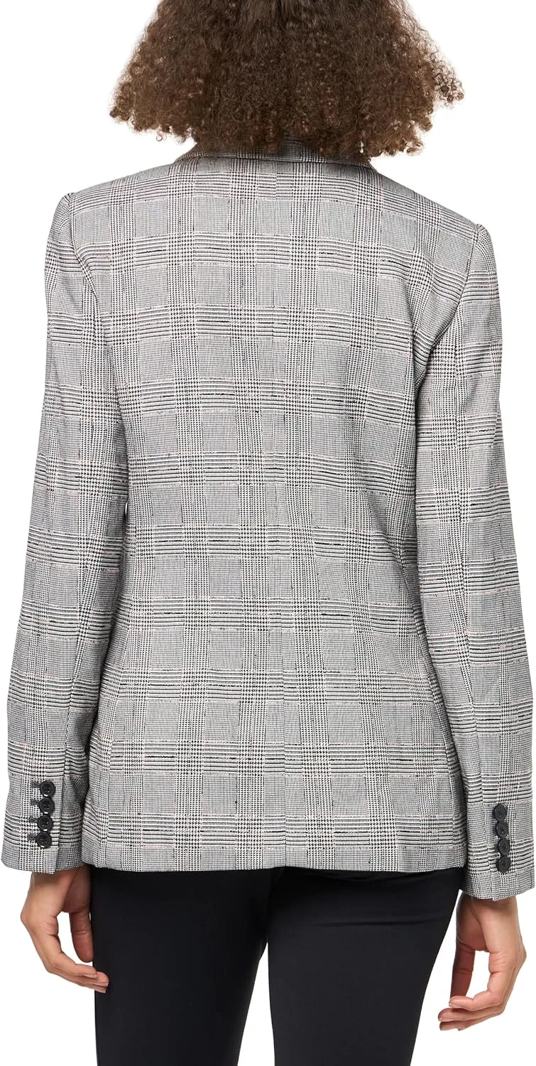 Tommy Hilfiger Women's Blazer Double Breasted Glenn Plaid Sportswear Pants
