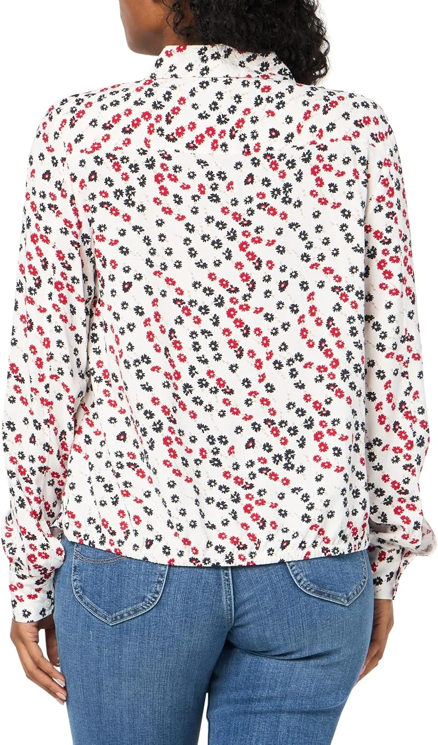 Tommy Hilfiger Women's Collared Tie Hem Popover Shirt