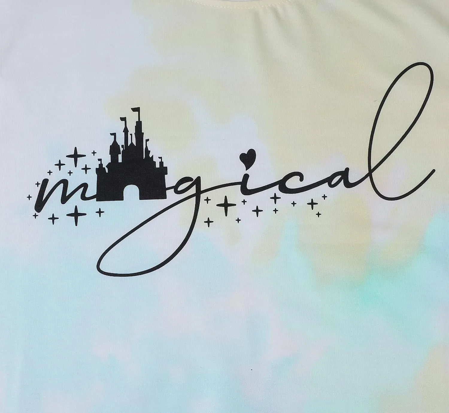 UNIQUENOE Magic Kingdom Sweatshirts For Women Magical Tshirt Family Vacation Tee Castle Graphic Short Sleeve Tops