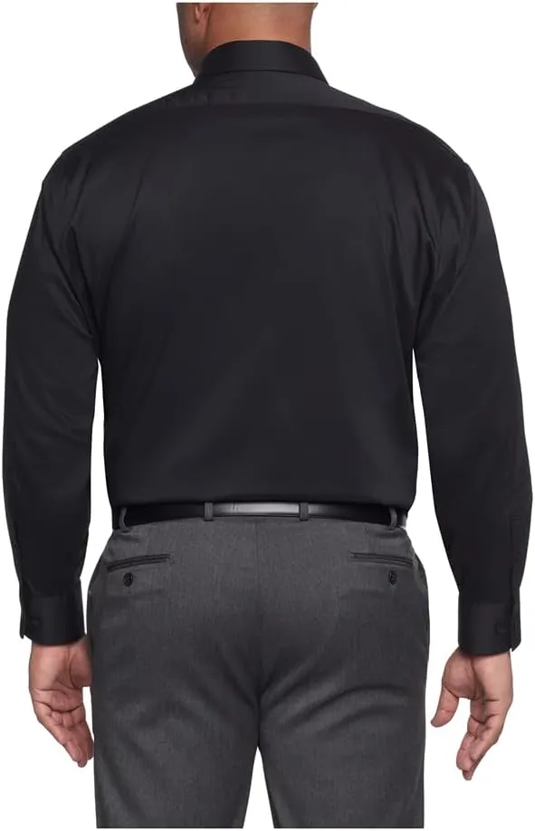 Van Heusen Men's Big Fit Dress Shirt Ultra Wrinkle Free Flex Collar Stretch (Big and Tall)