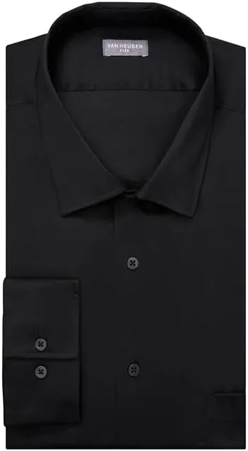 Van Heusen Men's Big Fit Dress Shirt Ultra Wrinkle Free Flex Collar Stretch (Big and Tall)