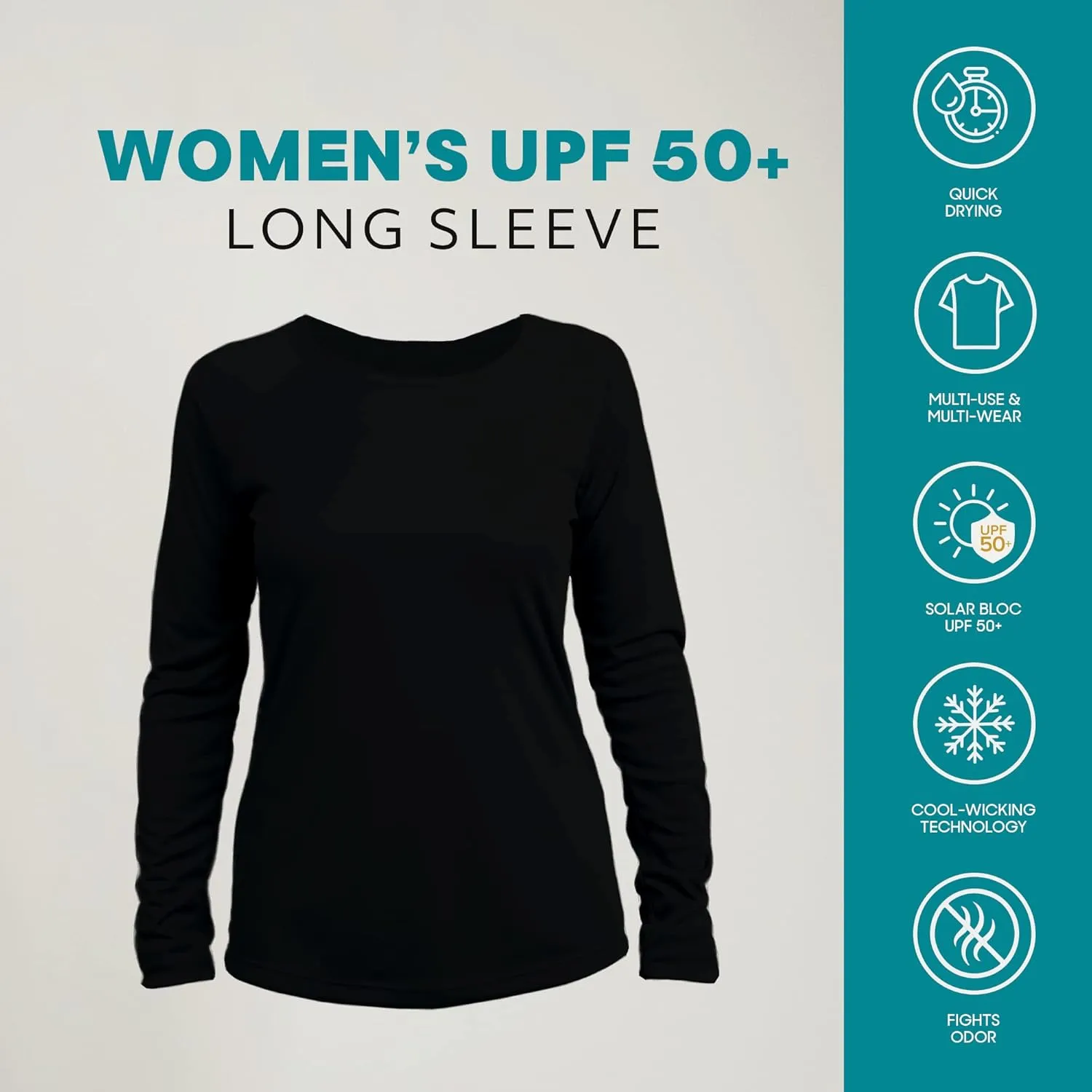 Vapor Apparel Womens UPF 50  UV Sun Protection Long Sleeve Performance Regular Fit T-Shirt for Sports and Outdoor