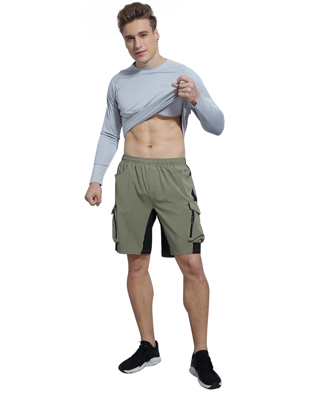 VAYAGER SPORTS Men's Mountain Bike Shorts 3D Padded Bicycle MTB Shorts