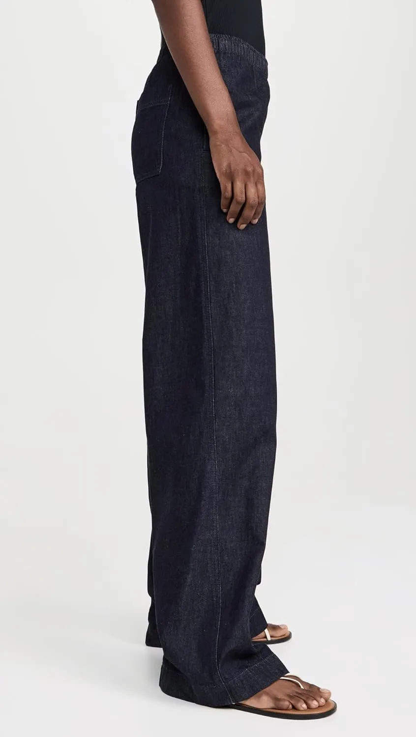 Vince Women's Low Rise Pull On Wide Leg Twill Pants