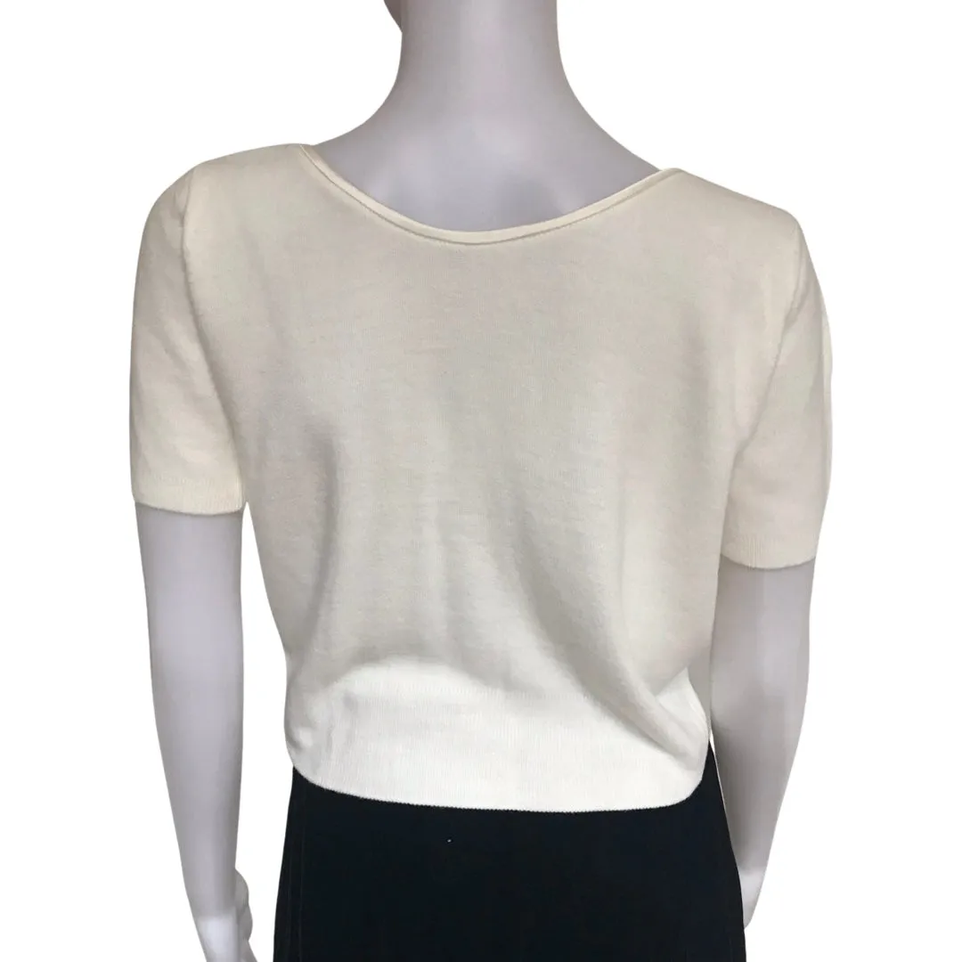 Vintage 1950s Embellished Cropped Sweater