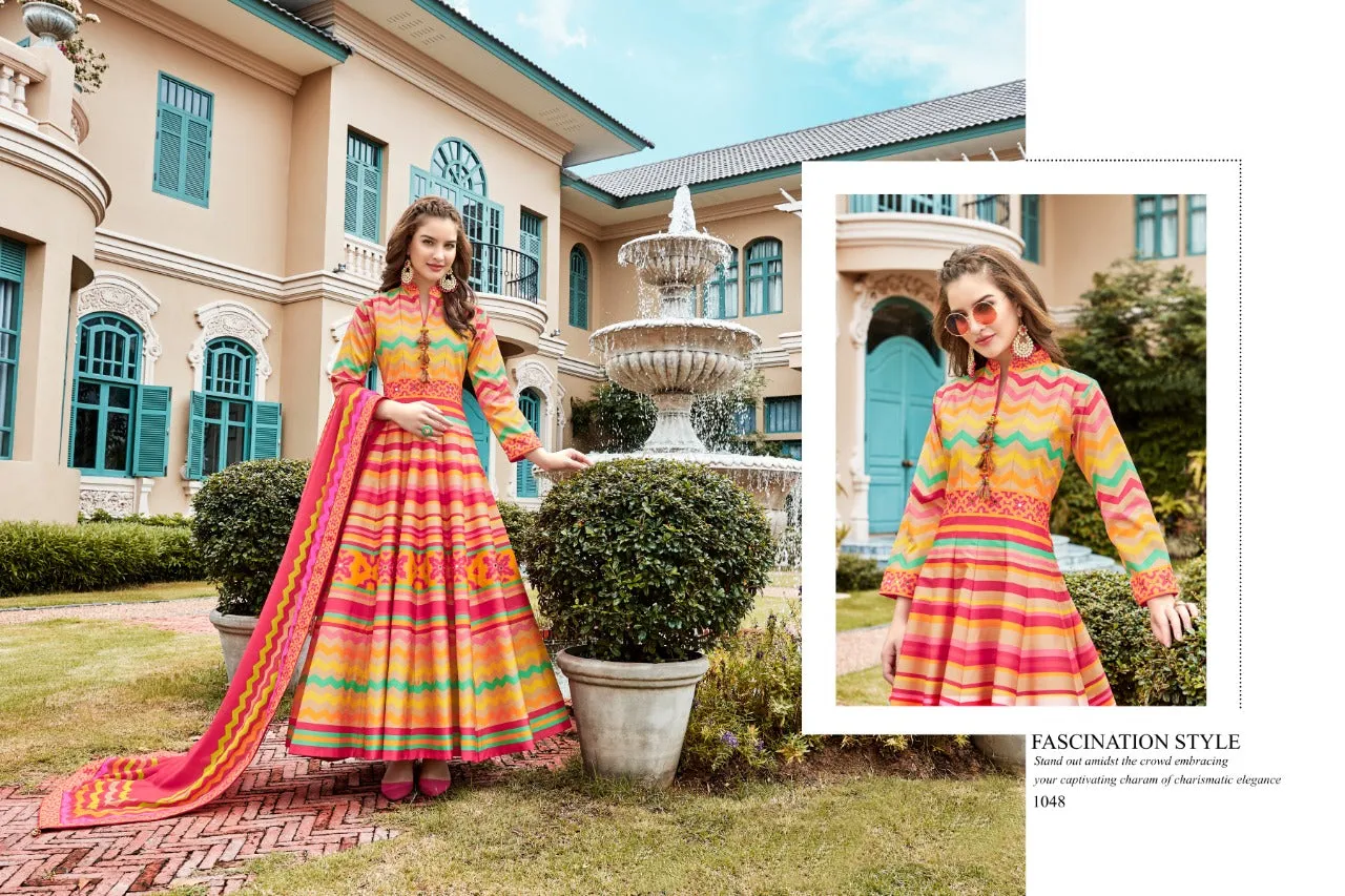 Virasat Vol 11 Party Wear Silk Fancy Stylish Designer Kurtis Collection