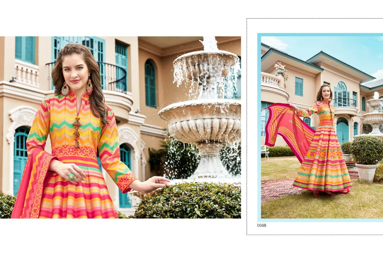 Virasat Vol 11 Party Wear Silk Fancy Stylish Designer Kurtis Collection