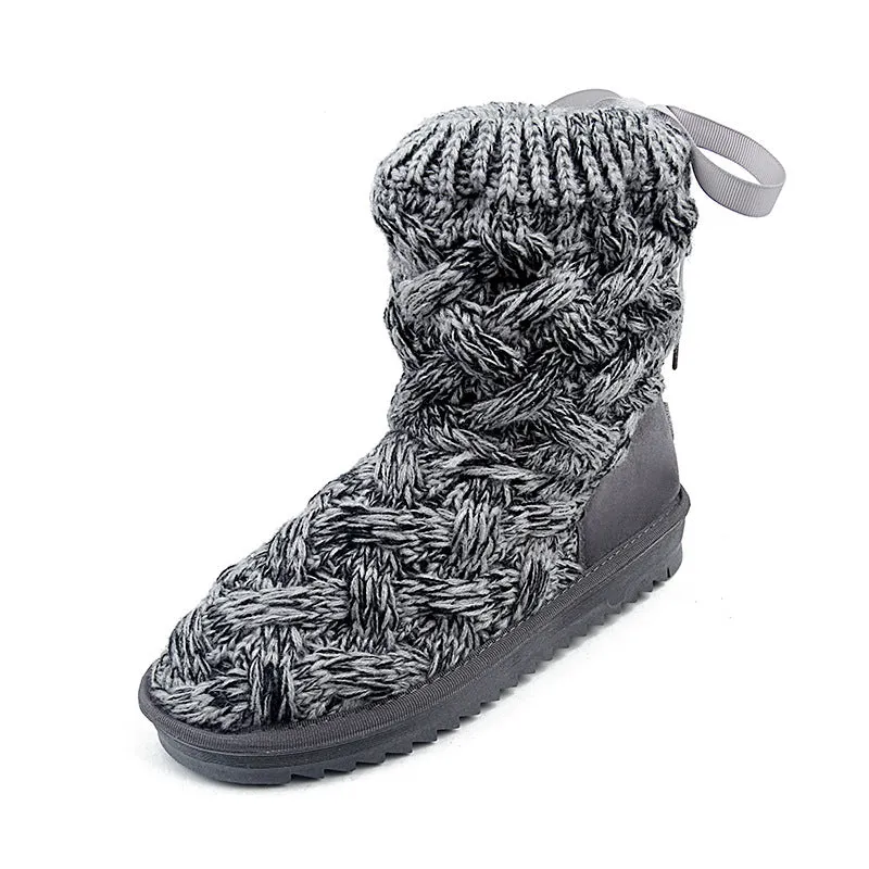 Winter Stylish Woolen Knitting High Boots