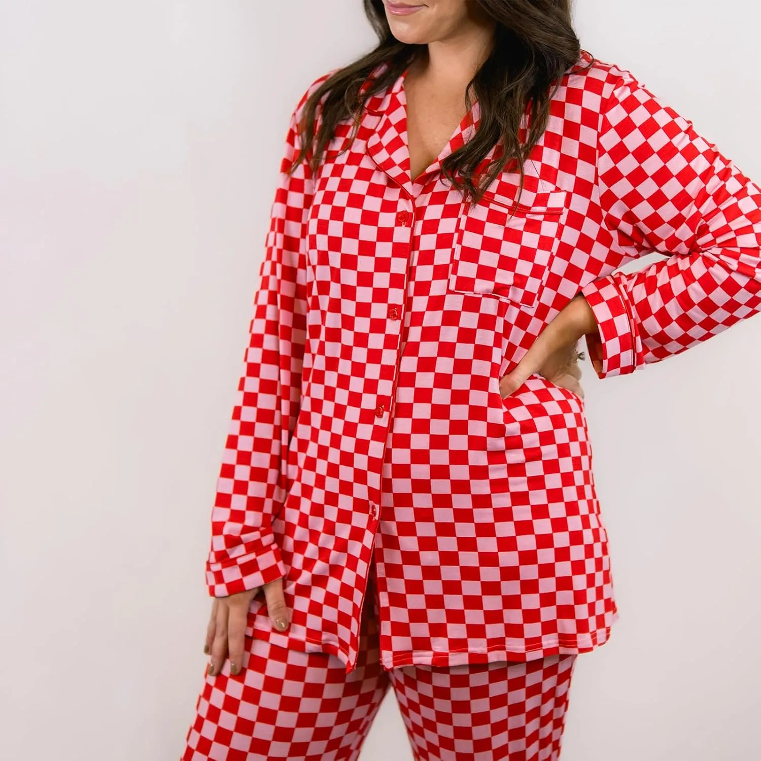 Women Y2k Pajama Set 2 Piece Print Lounge Sets Long Sleeve Button Shirt Elastic Pants Sleepwear Matching Sets