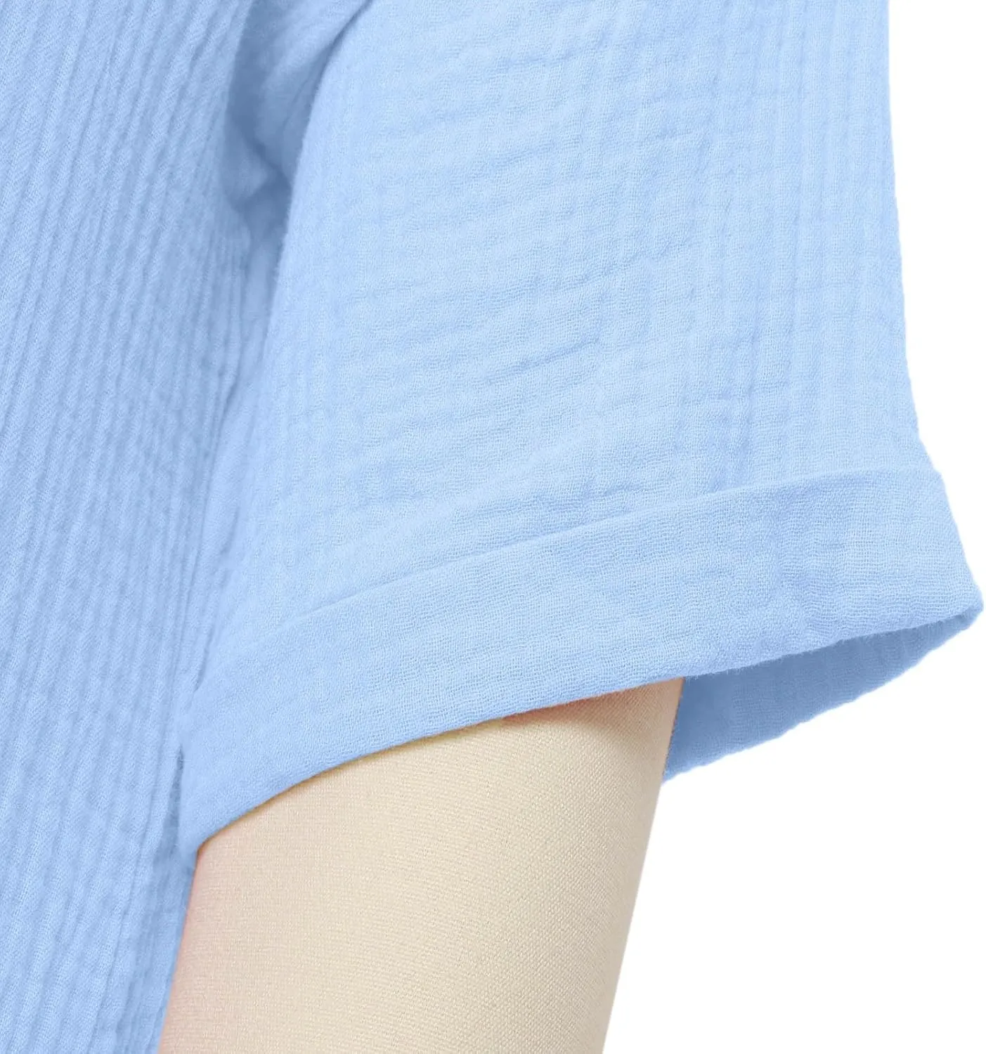 Womens Button Down Shirt Dress Summer Cotton Linen Dress V-Neck Mini Dress Casual Short Sleeve Loose Tunic Shift Dresses