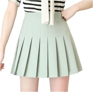 Women's Casual Mini Pleated Short Skirts for Women Summer Bohemia Ruffle Tiered Skorts