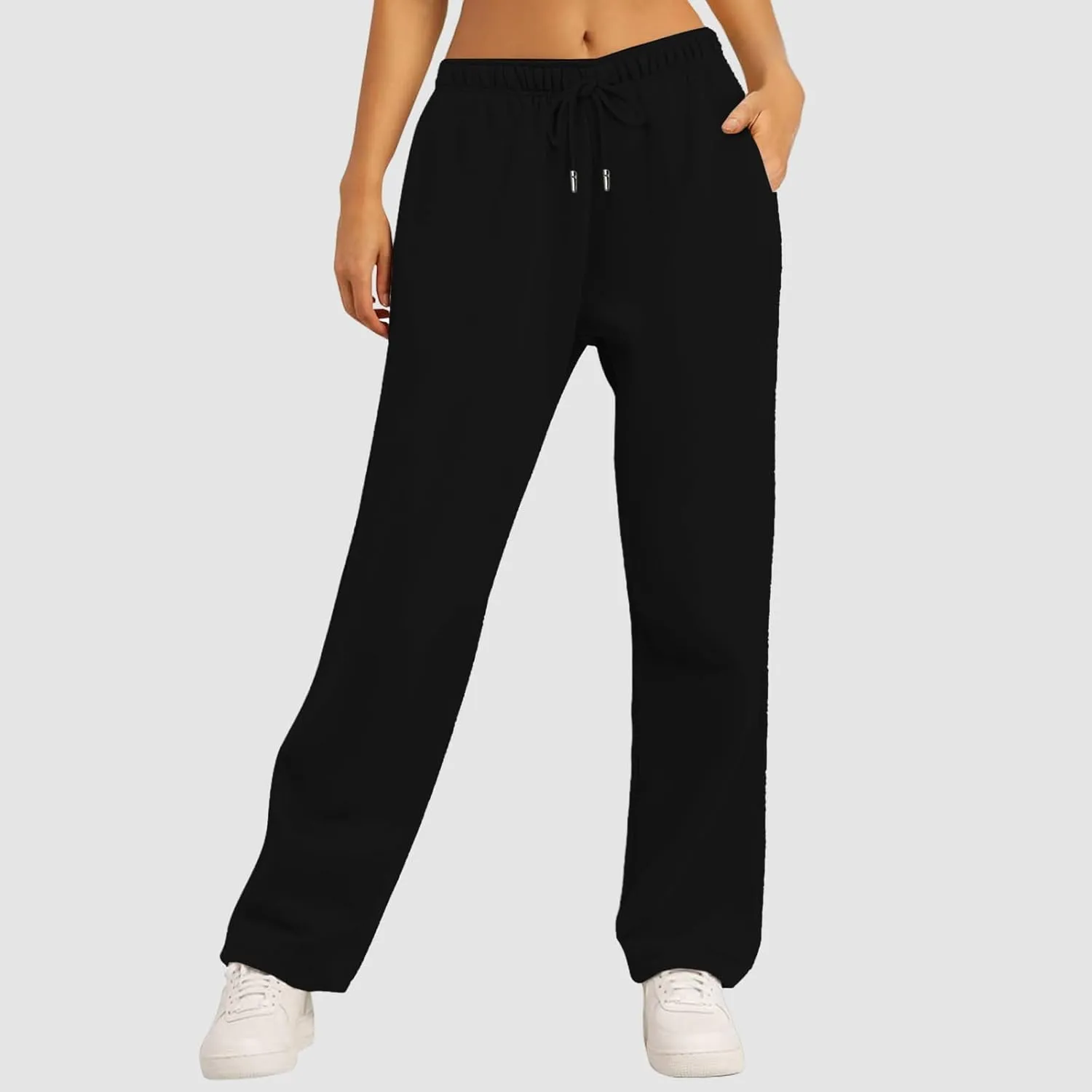 Womens Sweatpants 2025 Baggy High Waisted Wide Leg Trousers Loose Drawstring Elastic Waist Athletic Pant with Pocket