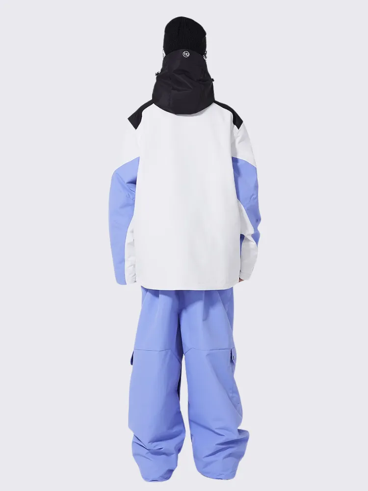 Women's Zipper Snowboard Jacket & Bib Pants Set