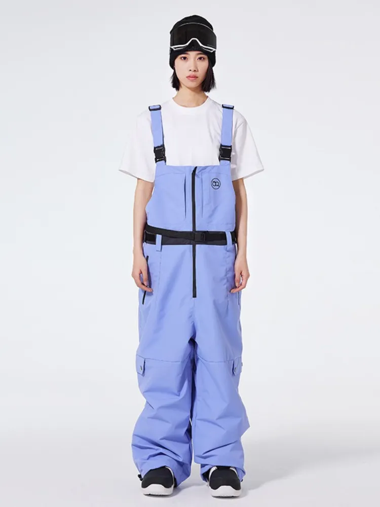 Women's Zipper Snowboard Jacket & Bib Pants Set