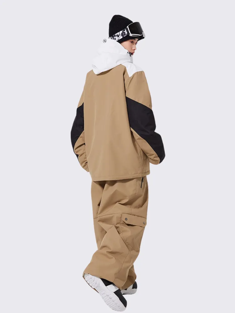 Women's Zipper Snowboard Jacket & Bib Pants Set