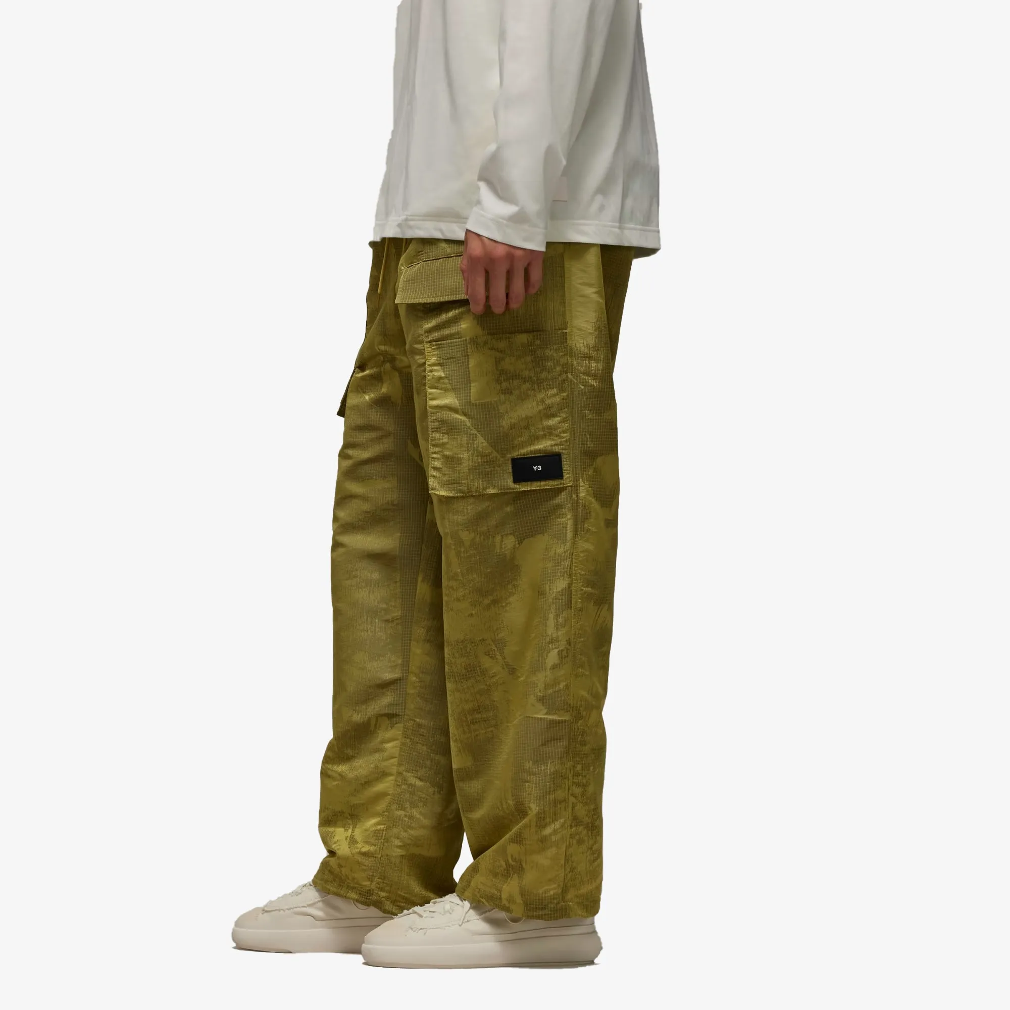Y-3 | LINED JACQUARD RIPSTOP PANTS  { YELLOW/BLACK