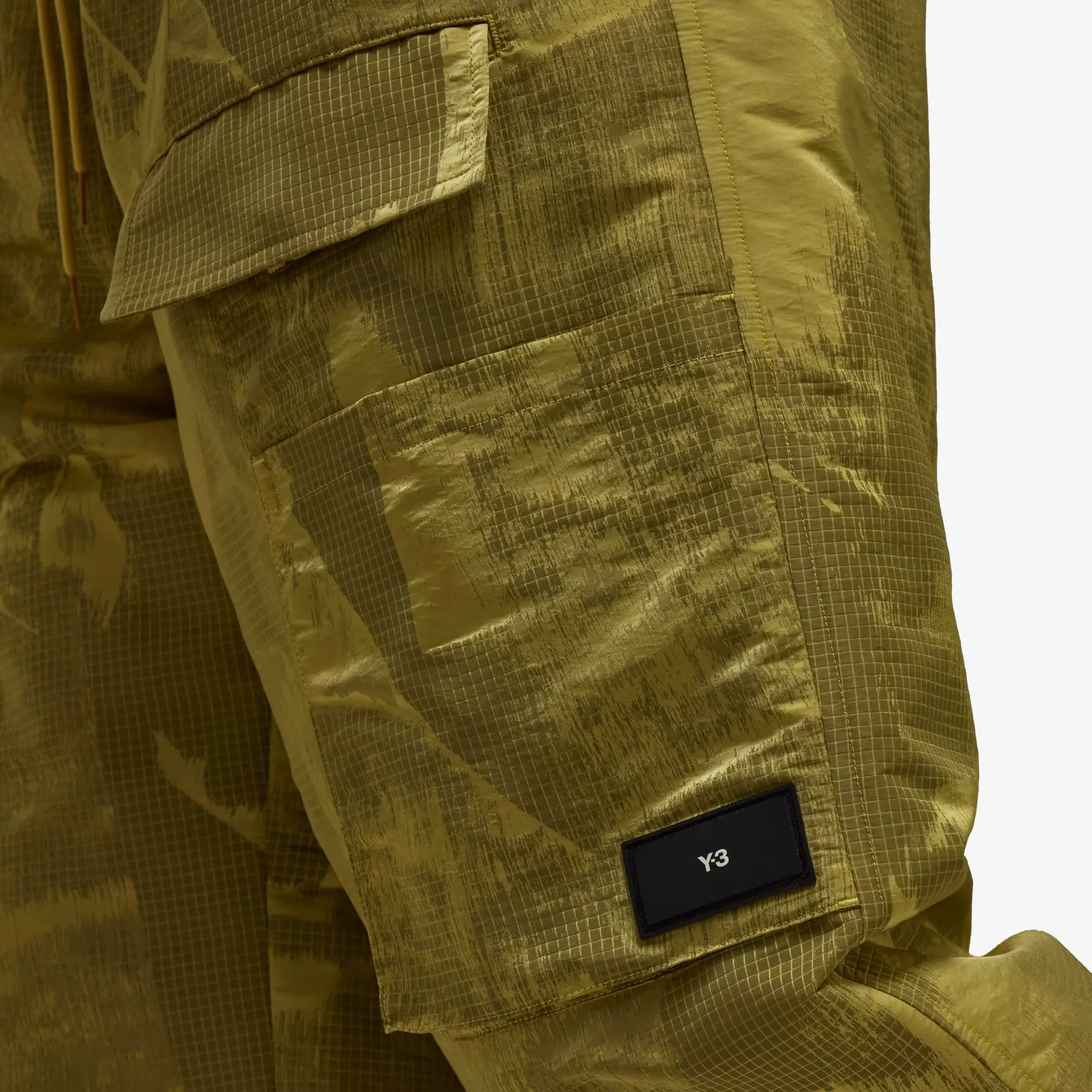 Y-3 | LINED JACQUARD RIPSTOP PANTS  { YELLOW/BLACK